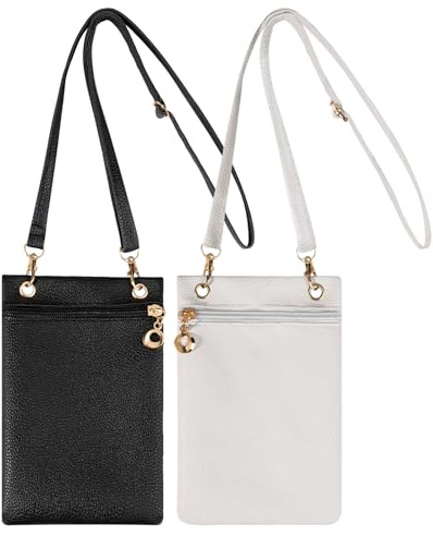 Leikedun Small Phone Bag Soft PU Leather Mobile Phone Pouch Crossbody Phone Bag for Women Mobile Phone Bags for Women Crossbody Cell Phone Purse with Adjustable Long Strap, Key Rin