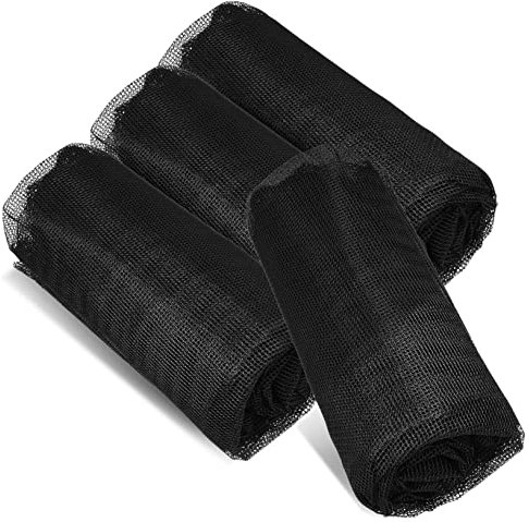 Hemobllo 4pcs 80cm Black Polyester Mesh Covers for Rain Buckets and Water Barrels, Outdoor Net Protection for Harvesting and Debris Prevention