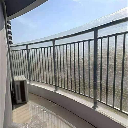 IBOWZ Placas de Policarbonato, Paneles de iluminación Natural con Alta transmisión de luz de 0,8 mm Paneles de Techo Transparentes ignífugos para Proteger del Sol para invernaderos y cocheras