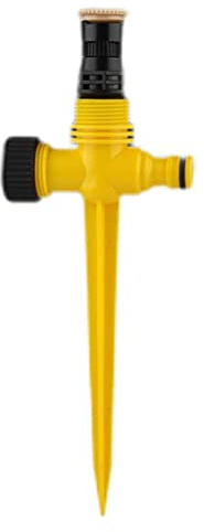Upgraded Sprayer Auto Irrigation System Sprinkler, 360° Rotation Garden Sprinklers with Quick Connectors, 90°/180°/360°, Adjustable Garden Water Sprinkler Tool Big Sprinkler (Yellow-A)