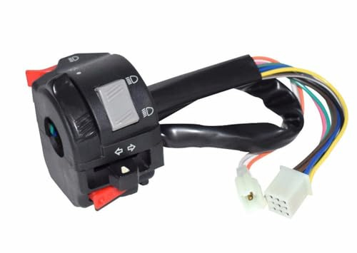 Interrupteur de guidon de moto, commutateur de commande de guidon de moto, montage de signal de faisceau haut et bas pour Suzuki Chopper