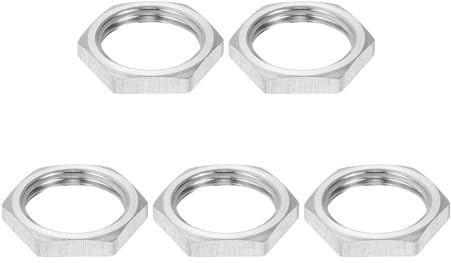 PATIKIL Tuercas hexagonales M20 x 1,5 x 4 mm, 5 unidades, acero inoxidable 304, rosca fina métrica hexagonal, tuercas de contratuerca finas, sujetadores para ingeniería mecánica, uso industrial, 24 mm