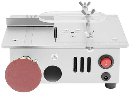 Minisierra de mesa multifunción de 96 W, 5000 rpm, profundidad de corte de 15 mm, para modelismo, artesanía, desarrollo de aficiones, corte de PCB, 18 x 14 x 8 cm