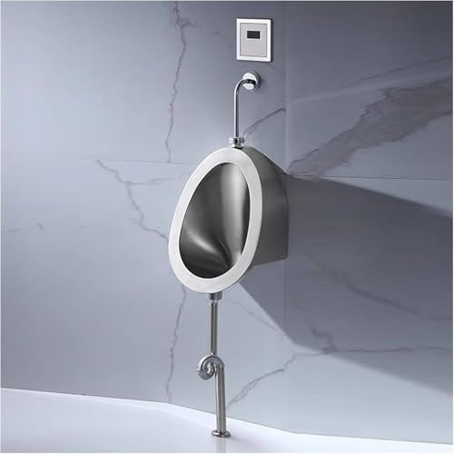 Urinoir mural pour homme en acier inoxydable 304 avec capteur de chasse d'eau - Fixation de salle de bain pour hôtels, centres commerciaux et toilettes publiques