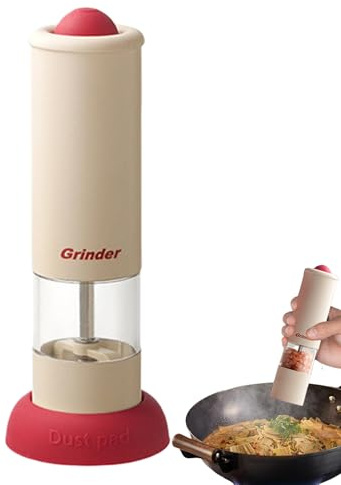 Macinapepe Elettrico - 17,5x6 cm, Macinapepe Elettrico Portatile Ricaricabile Nero, Ruvidità Regolabile, Gadget da Cucina Multifunzionale | condimenti, per la casa, barbecue, spezie, pepe in gr