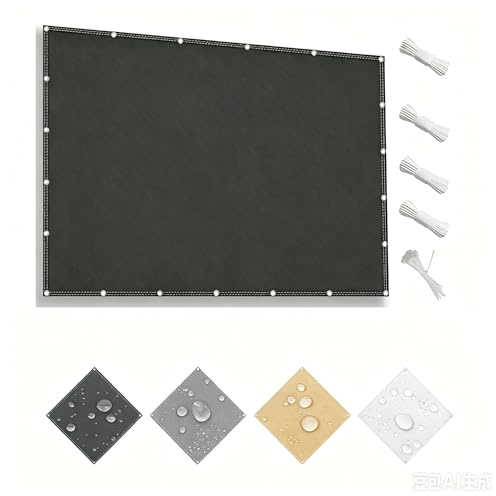 AUWUUA Telo Ombreggiante con occhielli 5x6M Vela ombreggiante Impermeabile Rettangolare, Tenda ombreggiante, Protezione UV 95% per Esterni Pergola Piante Da Patio Serra Auto Piscina, Antracite