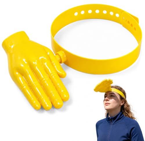 BZURTER Visera Parasole con Forma de Mano, Gorra de Impresión 3D (Amarillo)