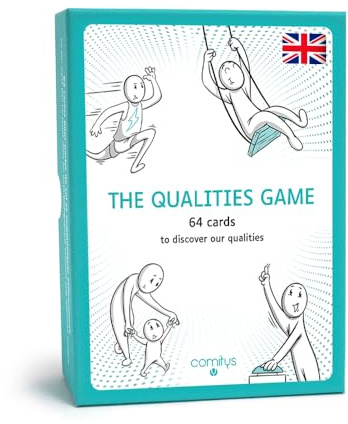 Comitys - Jeu des Qualités : Outil Pédagogique, Estime de Soi, Psychologie | 256 forces de caractère à découvrir, Revalorisation personnelle et coaching, Animation de groupes de parole