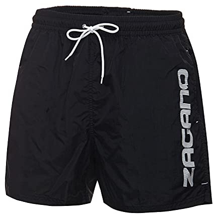 ZAGANO Costume da Bagno da Uomo, Prodotto nell'UE, Pantaloncini Sportivi, Boxer da Spiaggia, Resistente e Corti, 5115, Nero, 4XL