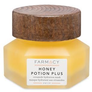 Farmacy Honey Potion Plus Facial Mask with Ceramides & Panthenol - Antioxidant Rich Hydrating Face Mask - Moisturizing Skin Care Facial Mask 50G