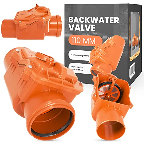 Rückstauklappe dn 110 PVC abwasser rückstauventil rückstauverschluss rückschlagklappe mit Verriegelbarer Rattenschutz für Abwasserrohr Abfluss