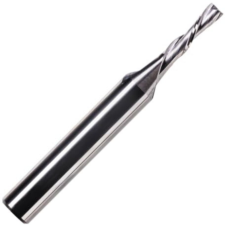 Rennie Tool 2mm x 12mm x 1/4 Shank Solid Carbide 2F Down Cut Router Bit | For Wood MDF Plywood. Compatible With Dewalt, Makita, Katsu, Trend Router Etc. 6.35mm Shank 2 Flute Spiral 2mm Router Cutter