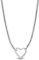 Pandora Moments Heart Clasp Snake Link Necklace in Sterling Silver,Compatible with Pandora Moments Charms,Size 45 cm , 393377C00-45, Sterling Silver