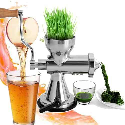 JMbpkduHs Spremiagrumi di Erba di Grano, Spremiagrumi Manuale, Base a Ventosa/Morsetto da Tavolo Doppio Fissaggio, Spremiagrumi Manuale, per Erba di Grano, Agrumi E Verdure