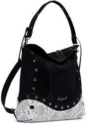 Desigual mochila de ocio Jersey 2.0 Snake Patch Mini Backpack Black negro