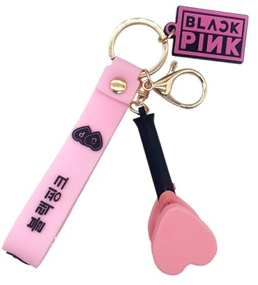 Yotlein Schlüs-selanhänger, Blackpink Schl-üsselanhänger, Rosa Schlüsselanhänger, Black-pink Schlüsselanhänger mit Blackpink Stützzeichen, Geschenk für Black-pink Lüfter, für Konzerte und Fanclubs