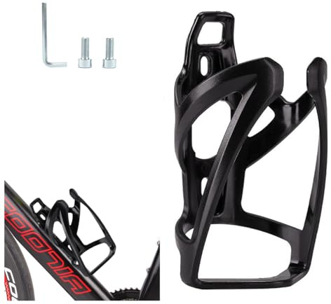 Ruayia Bike Water Bottle Cage, Mountain Bicycle Bottle Holder with Screws, Bicycle Cup Holder, Cycling Bottle Holders for Road Bike and Mountain Bikes Accessories - Black
