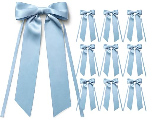 MORSUNBELA 10 Pezzi Fiocchi Regalo Fiocco per Matrimonio Decorazione Fiocco per Comunione Regalo per Compleanno Natale Ghirlanda Regali Blu Antico