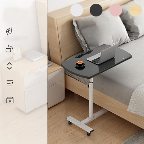 Rcniso 360 Graders Roterande Bärbar Dator Skrivbordsvagn Bärbar Arbetsstation för Kontor, Konststudior (Svart)