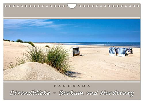 Strandblicke Borkum und Norderney (Wandkalender 2026 DIN A4 quer), CALVENDO Monatskalender: Atemberaubende Panorama-Strandbilder (CALVENDO Natur)