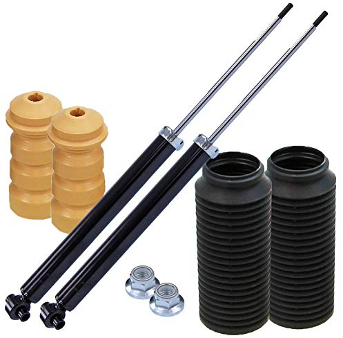 BESTPRICE 2x ammortizzatore a pressione a gas montante posteriore incl. set di protezione antipolvere tappi di protezione antipolvere, compatibile con FIAT GRANDE PUNTO (199_), OPEL CORSA D (S07)