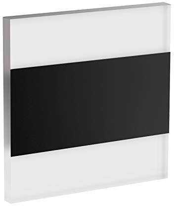 Conceptrun Premium LED Wandeinbauleuchte für Treppen, Möbel, Flur etc. Modell: WB8B neutralweiß 230V AC Treppenlicht mit quadratischem Korpus aus Satinglas und schwarzer Frontblende (Black Edition)