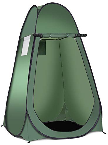 RELAX4LIFE Umkleidezelt mit Pop up System, Duschzelt Faltbar, Toilettenzelt mit Fenster, Beistellzelt Polyesterfasern, Lagerzelt, Campingzelt, Trekkingzelt, Strand Pop-up Zelt