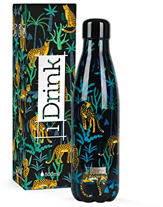 IDRINK® - Bottiglia termica rivoluzionaria KIDS, 2 pareti, bottiglia in acciaio inossidabile capacità 350 ml KIDS
