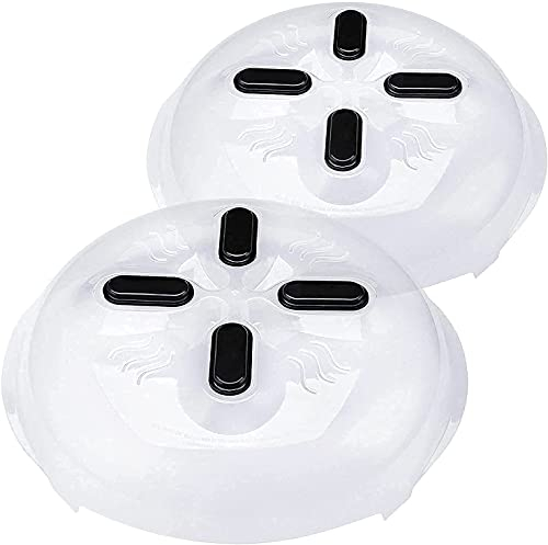 Cubierta de placa de microondas con imán, tapa de protección magnética para salpicaduras con función de ventilación de vapor, libre de BPA, se adapta a la mayoría de platos