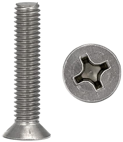 FASTON® Senkkopfschrauben M5x10 mit KreuzschlitzH DIN 965 Edelstahl A2 V2A (10 Stück) Kreuzschlitzschraube Senkkopf Schrauben Gewindeschrauben Vollgewinde (ISO 7046)