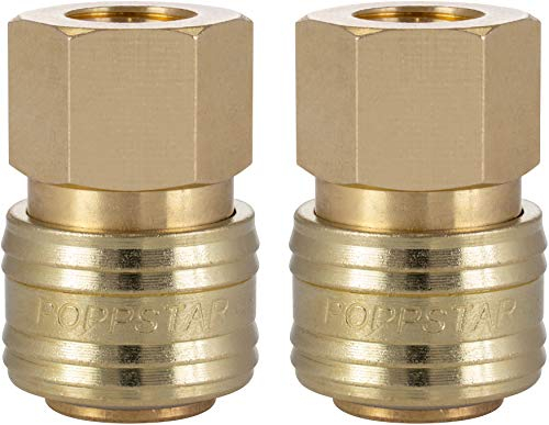 Poppstar 2x Raccord rapide pour air comprimé DN 7,2 avec filetage intérieur de 1/4 pouce pour le raccordement de l'air comprimé