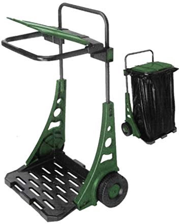 Chariot de Jardin à Déchets 90 x 53 x 38 avec 2 Grandes Roues en Plastique Résistant - Pour Jardinage, Terrasse, Camping ou Barbecue - Poignée Confortable