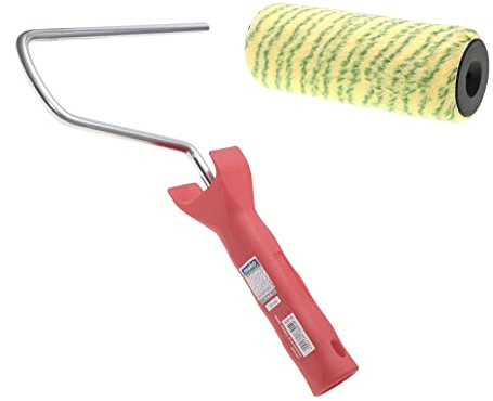 Profi Malerwalze GREENLINE ELITE 18 cm für glatten Untergrund mit Rollenhalter, robust, langlebig & leicht auswaschbar