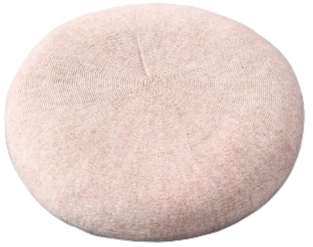 oonui Baskenmütze Damen Winter-Barett-Mütze Für Frauen, Flach Gestrickte Kaschmir-Mütze, Herbst-Dame, Kaschmir, Frauen, Mützen, Frauen, Zeitungsjunge, Baskenmützen, Pink, 54~58 cm