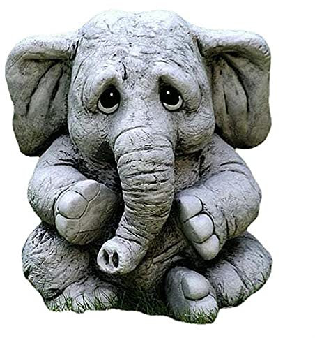 FAMoUsGoods Gartenstatuen Glücklicher Elefant Statue Sammlerstücke Figuren for Indoor Outdoor Garden Statue Wohnkultur Zubehör Hauswarming Geschenke Dekorative Gartenskulptur