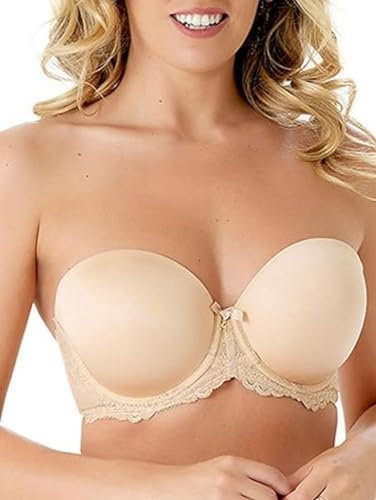 Gossard Womens Superboost Lace Strapless Bra, Beige, 36F UK