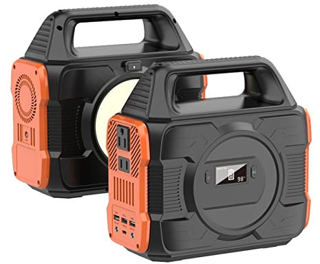 PROPFE 200W Power Station 110V 48000mAh Portable Solar Powerbank Outdoor Camping Energy Power Supply Bank 220V (Color : 1X orange, Size : E)