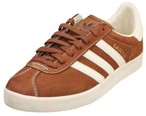 adidas Gazelle 85 modische Herren-Sneaker, Braun / Weiß, Größe 43, Braun / Weiß, 43 1/3 EU
