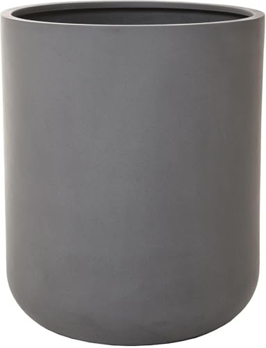 VIVANNO Blumentopf Pflanztopf Fiberglas Chico Beton-Design Grau (60x50 cm)