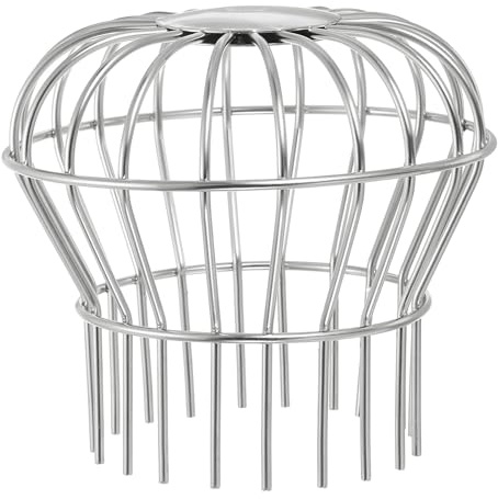 PATIKIL Gutter Guard, 304 Stainless Steel Down Pipe Strainer, Anti-Blocking Line Cap Drain Cover Downspout Protector for Blockage Leaves Debris, 4 Inch