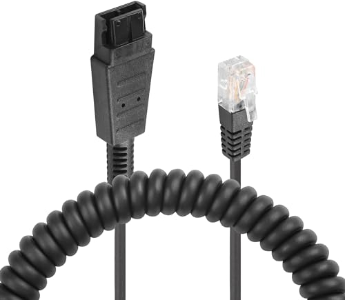 SinLoon Cable Adaptador RJ9 a QD de Auriculares Con Desconexión Rápida - Compatible Con Plantronics, Nortel, Mitel, Aastra, NEC y Más