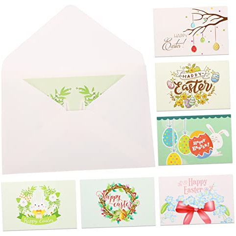 NAMOARLY 2 Sätze Ostervorräte Vintage-Osterkarten Grußkarten Weihnachtsgeschenkkarte schöne osterkarten klassische Ostersegenkarten Weihnachten schmücken geschrieben Einladungskarte Papier