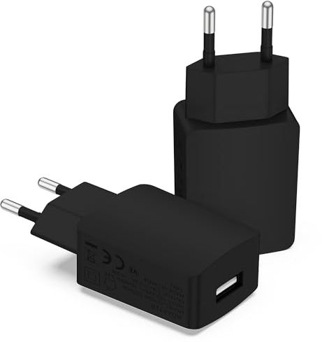LUOSIKE Enchufe Cargador USB 5V2A-2PCS, Cabeza Adaptador Corriente, Compatible con Móviles (iPhone, Samsung, etc.), Tabletas (iPad, etc.), Baterias Externas, Auriculares y Otros Dispositivos Pequeños