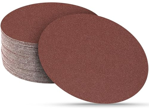 Sruhrak 180 mm Schleifpapier Klett, 30 Stück 120 Körnung (Mittel) | Ohne Loch für Trockenbau Wand Deckenschleifer – glatten Untergrund für Wand & Decke