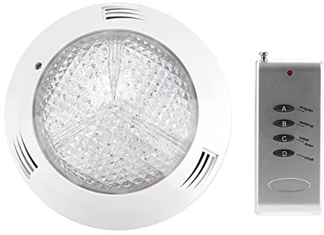 Spacnana Mehrfarbige Unterwasserbeleuchtung, AC12V 35W 360LED RGB-Poollampe mit Fernbedienung für Fischteich, Pool, Steingarten, Brunnen