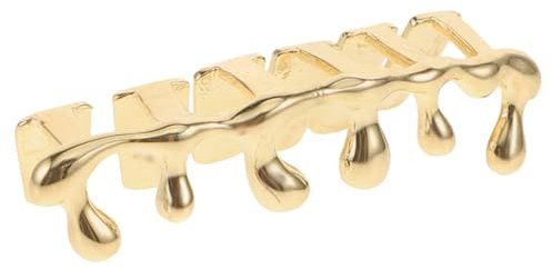 AUTSUPPL Tooth Grill Zähne Kappe Goldene Teardrop Grill Kappe Für Hip Hop Kostüme Verstellbare Zähne Zubehör Für Partys Und Maskeraden