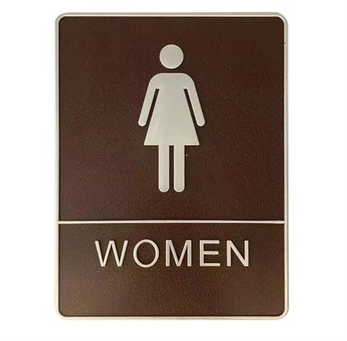 Toilettenschild Badezimmer-Wandaufkleber, Frau, Mann, Toilettenschild, WC, Zuhause, Hotel, Waschraum, Türschilder, Kunstaufkleber for Toilette, Restaurant, Unisex(Women)