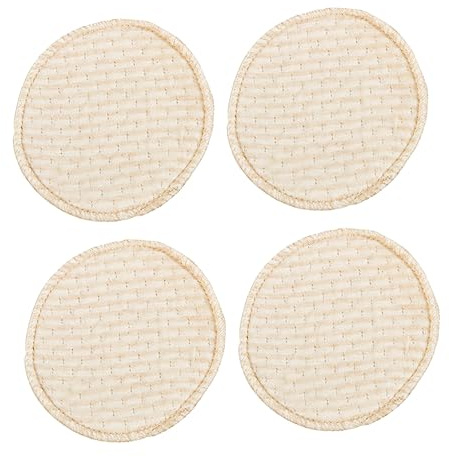 SHOWERORO 4pcs Overflow Breast Pads Cotton Breast Cushion Washable Pad for Breastfeeding Nursing Soft Material Reusable Design Comfortable Fit for Postpartum Use