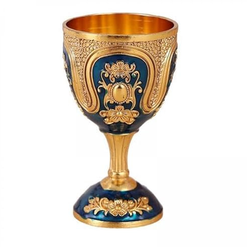 perfk 3 Calici Da Vino in Vetro, Ornamenti Decorativi, Design Vintage, Bicchieri Da Vino Fatti a Mano, per Uso Domestico, Accessori Da Bar, Matrimoni, Campe