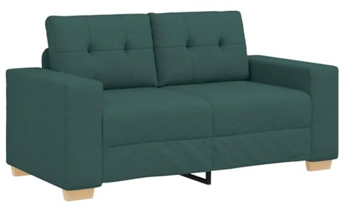 vidaXL Loveseat Sofa Dunkelgrün 160x77x82 cm Stoff